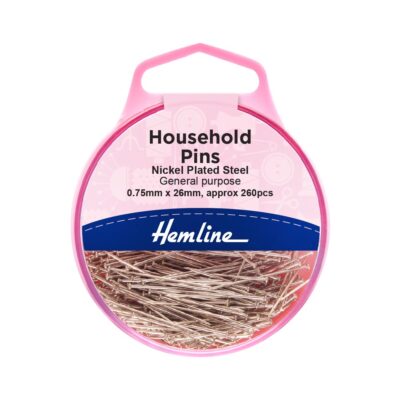 HEMLINE HANGSELL PINS HOUSEHOLD STEEL 25GRM 26MM