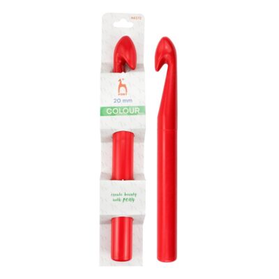 PONY COLOURED CROCHET HOOKS 20 X 20MM PLASTIC