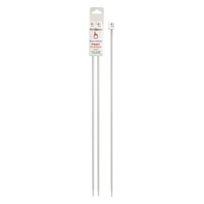 PONY STRAIGHT PAIR OF NEEDLES WITH ENDS