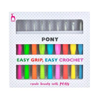 PONY EASY GRIP HDL CRO.HOOK WITH FINGER FLAT SET