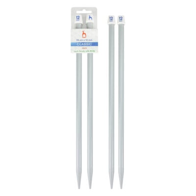 PONY STRAIGHT PAIR OF NEEDLES WITH ENDS