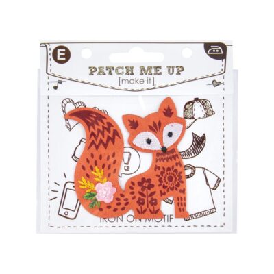 MOTIF IRON ON FOLK FOX 3PK