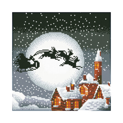 DIAMOND DOTZ DIAMOND ART -SANTA SLEIGH 30 X 30 CM