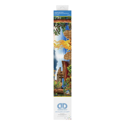 DIAMOND DOTZ LAKESIDE RED CANOE 51 X 66CM