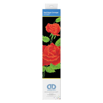 DIAMOND DOTZ RED ROSE CORSAGE