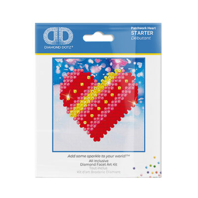 DIAMOND DOTZ PATCHWORK HEART 7.6 X 7.6CM (3 X 3IN)