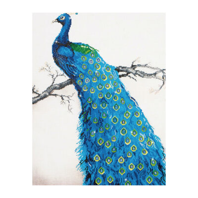 DIAMOND DOTZ BLUE PEACOCK 60 X 84CM (23.6 X 33.1IN