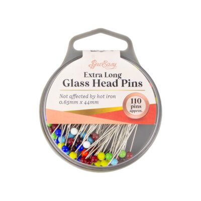 SEW EASY HANGSELL GLASS HEAD PINS EXTRA LONG
