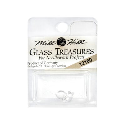 MILL HILL GLASS TREASURE 12160 CAT FROSTED CRYSTAL