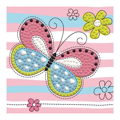 DIAMOND DOTZ 10.20CM X 10.20CM - BUTTERFLY