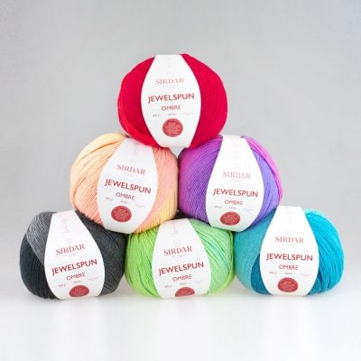 SIRDAR JEWELSPUN OMBRE 400G 3PK