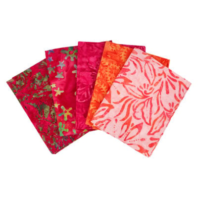 BIRCH FABRICS BATIK FAT QUARTERS 50CM X 55CM RED