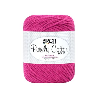 BIRCH YARN PURELY COTTON 100% 4PLY SOLID 75G/PK6