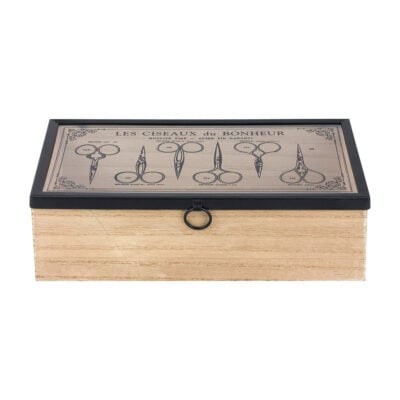 TRIMITS WOODEN SEWING BOX 240 X 140 X 70MM - 015